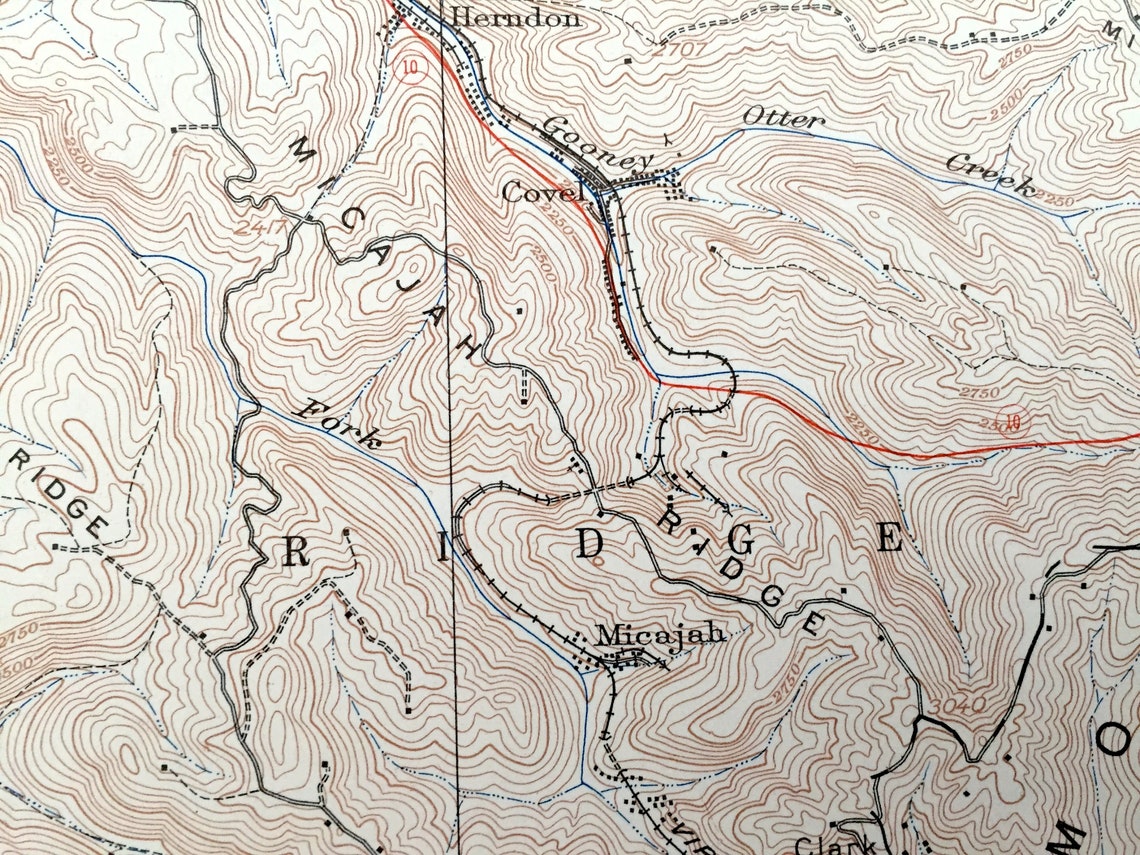 Antique Bramwell West Virginia 1924 US Geological Survey Etsy