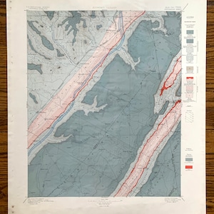 Antique Stevenson, Alabama 1895 CARTE TOPOGRAPHIQUE DE L’US Geological Survey – Comté de Jackson, Valley Head, Trenton, Bridgeport, Bellefonte AL