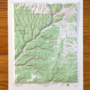 Antique Soda Canyon, Colorado, carte topographique 3D en relief de l'USGS - Parc national de Mesa Verde, réserve indienne du sud des Ute, CO
