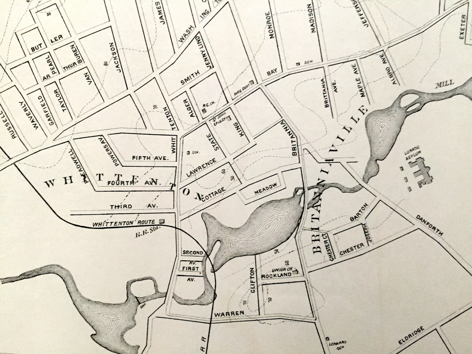 Antique 1891 Taunton Massachusetts Street Map From H Etsy UK
