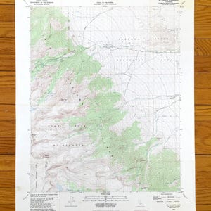 Antike Inyo National Forest, Kalifornien 1982 US Geologische Dienst Topographische Karte - Mt Langley, John Muir Wilderness, Tulare County, CA