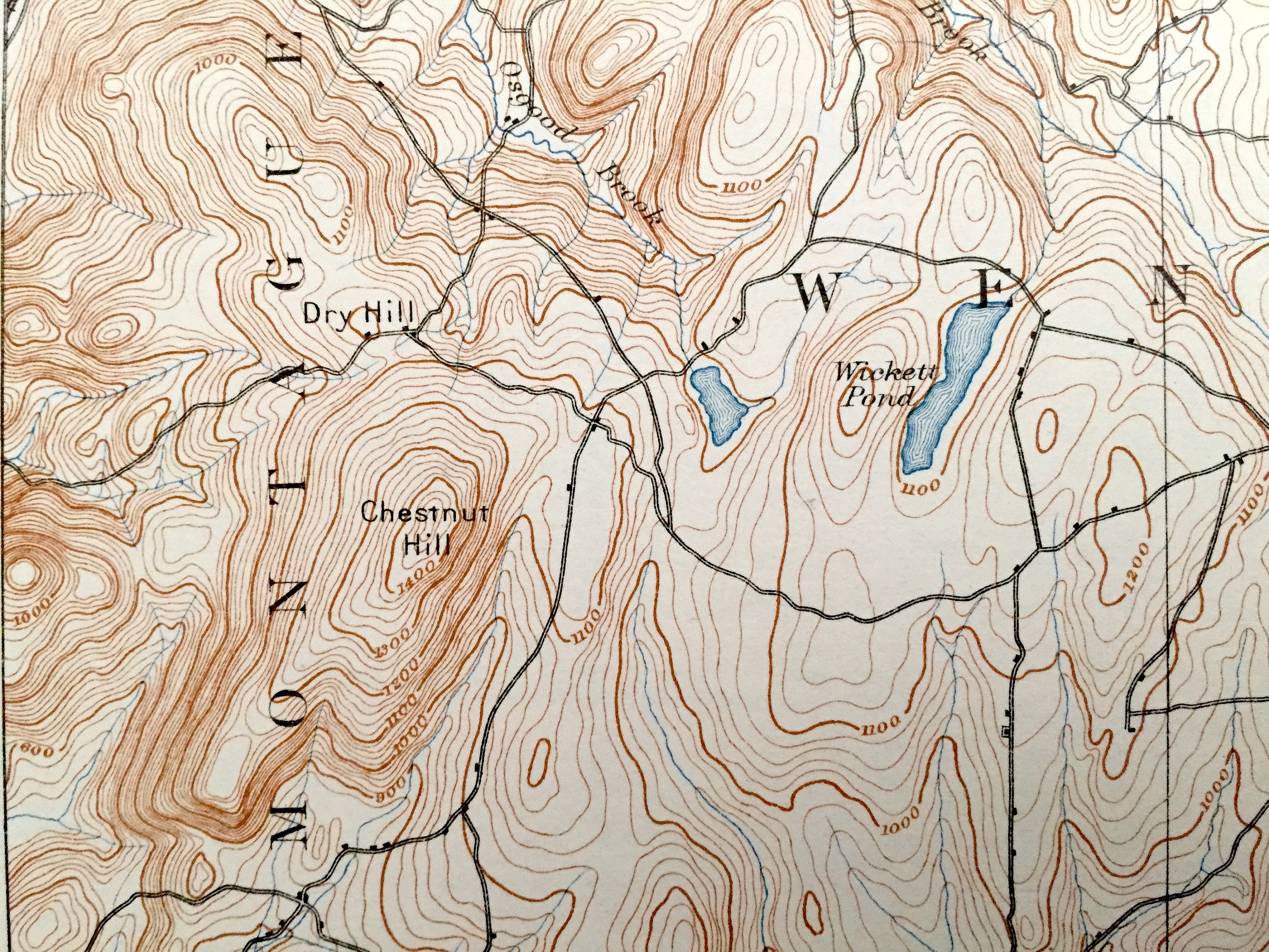 Antique Warwick Massachusetts 1935 US Geological Survey Etsy