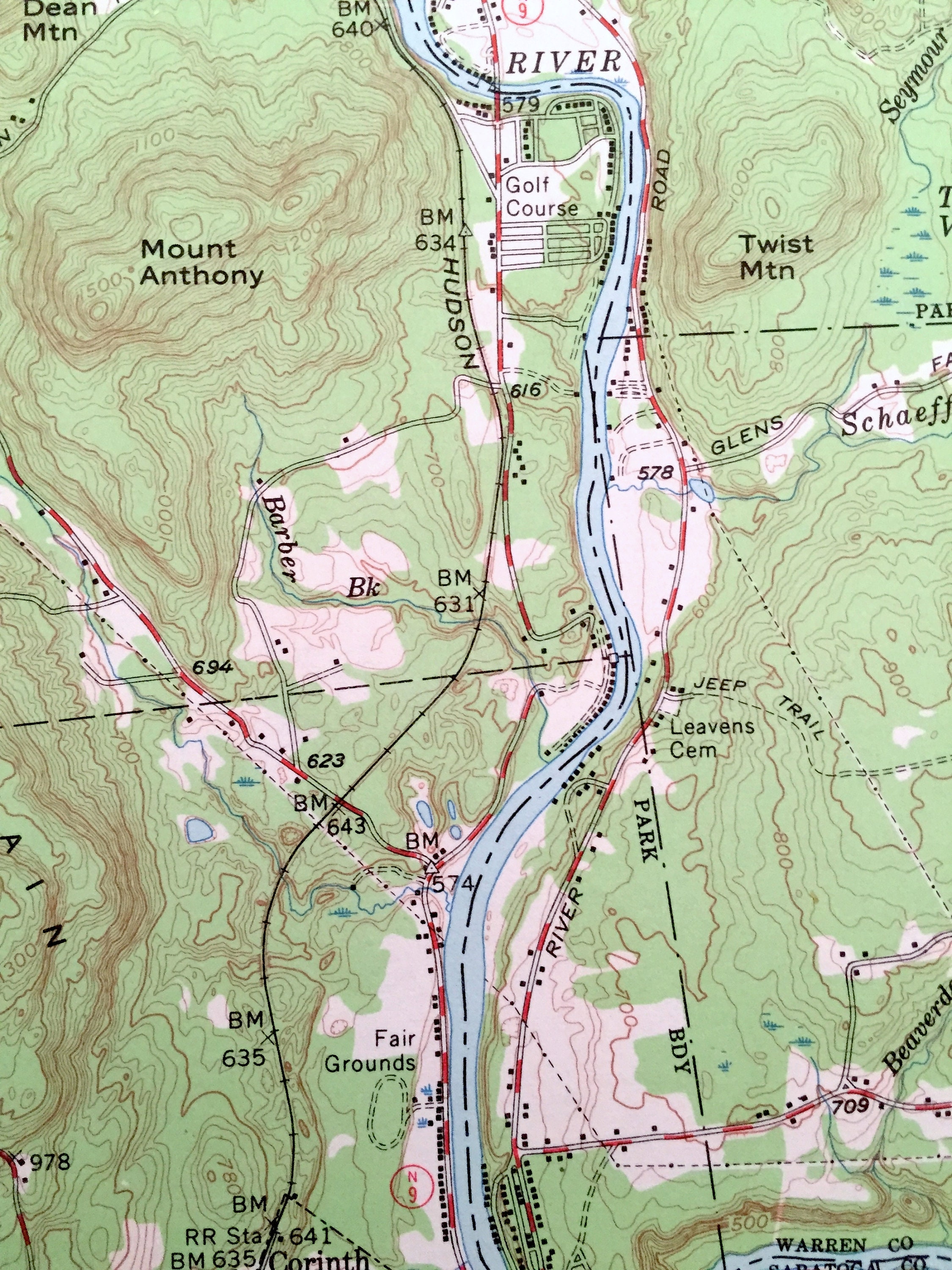 Antique Lake Luzerne New York 1955 US Geological Survey Etsy