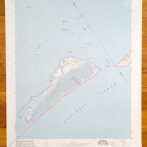 Antiker Hafenmouth, North Carolina 1948 US 1948- 1948- 1948- Us-Amerikanisches Kartographie-Landkarte - Hyde, Carteret County, Whalebone Island, Outer Banks, NC