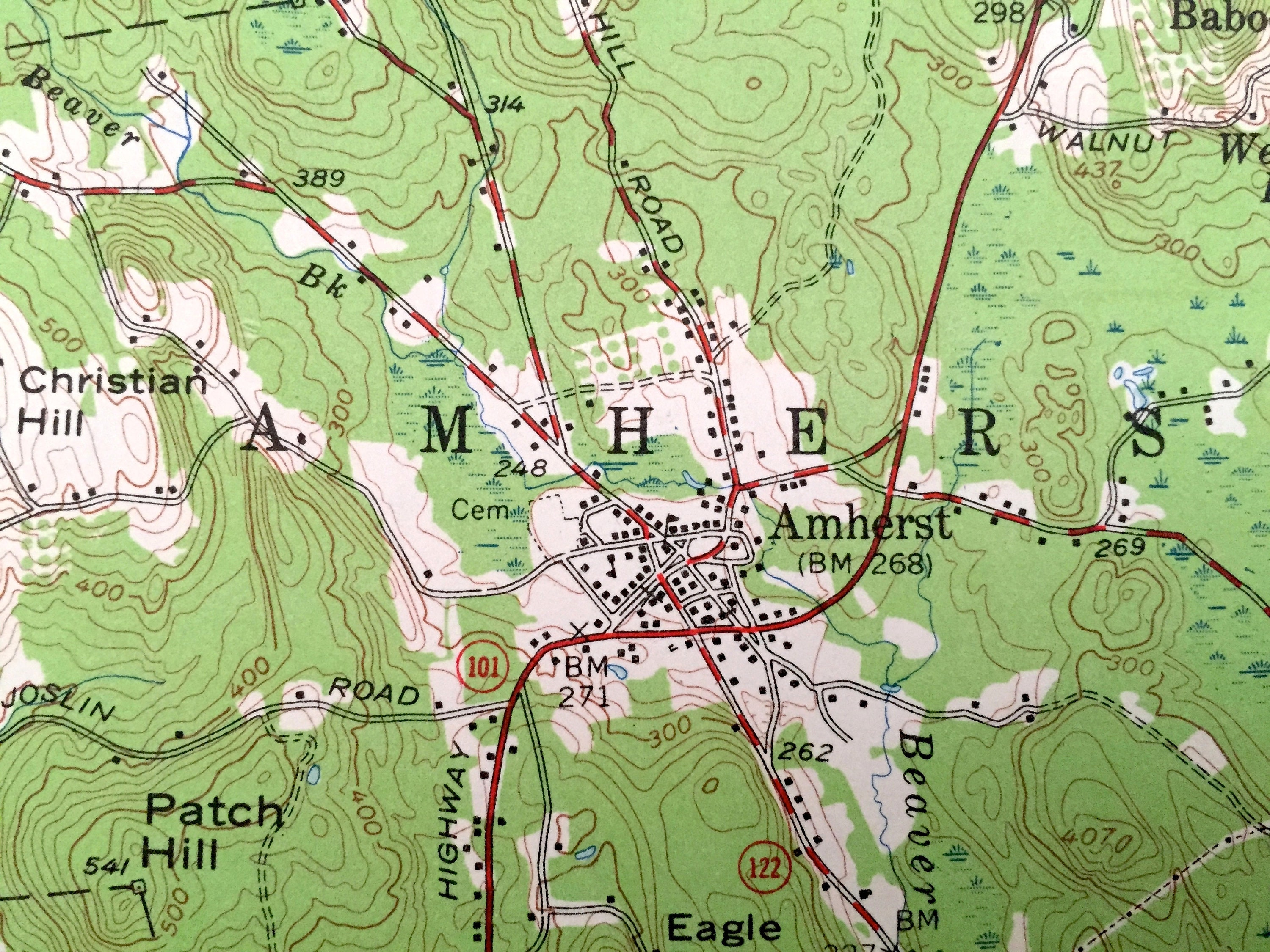 Antique Milford New Hampshire 1953 US Geological Survey Etsy