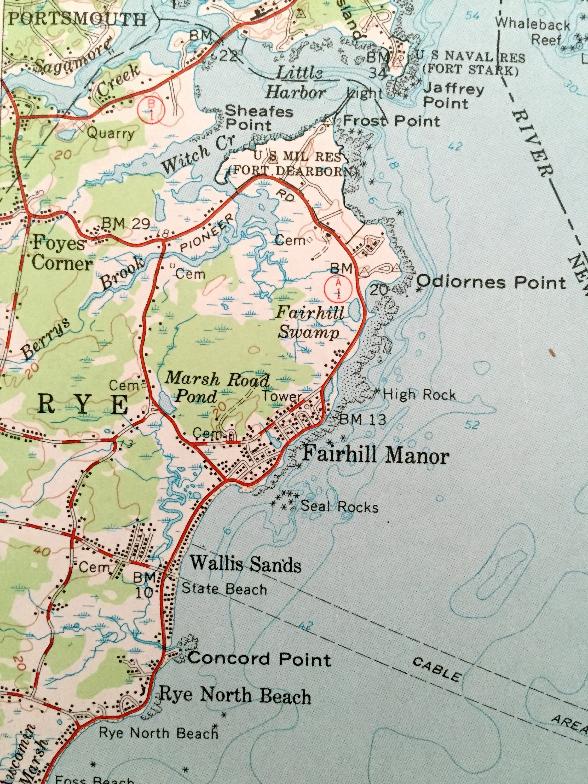 Antique Kittery Maine 1956 US Geological Survey Topographic Etsy