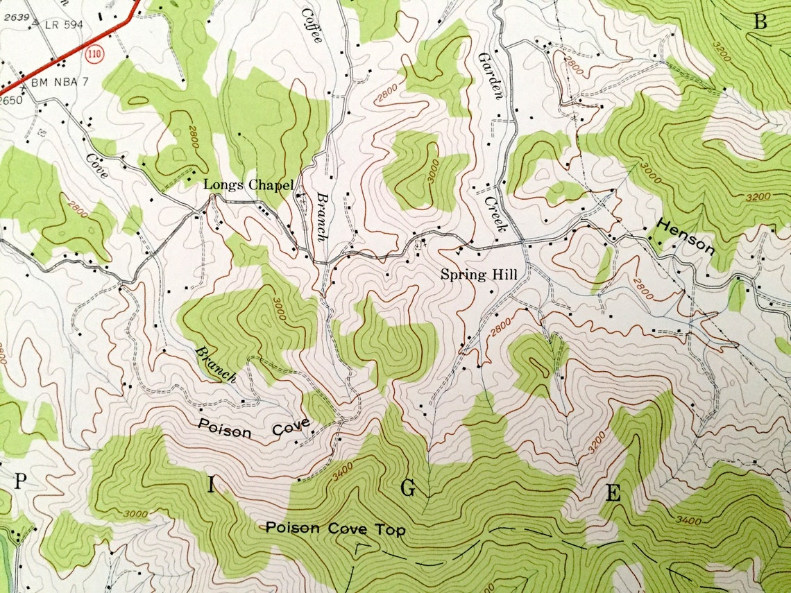 Antique Cruso North Carolina 1941 US Geological Survey Etsy