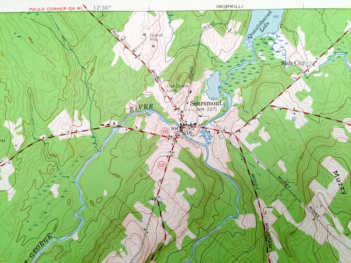 Antiker Searsmont Maine 1960 US 1960 Erdstudie Topographic Etsy.de