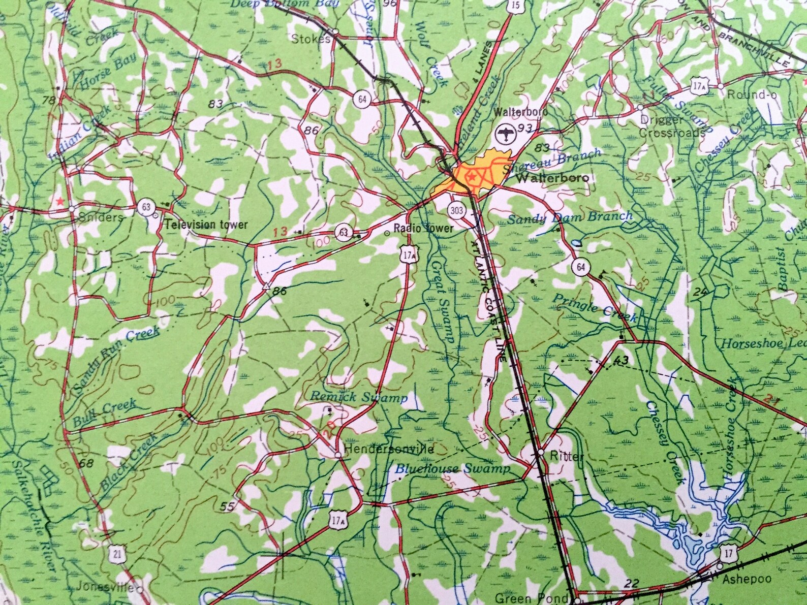 Antique Savannah 1961 Us Geological Survey Mapa Etsy