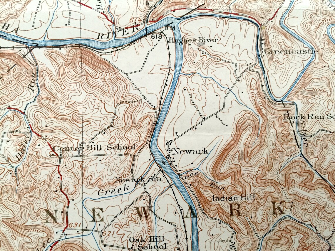 Antique Elizabeth West Virginia 1926 US Geological Survey Etsy