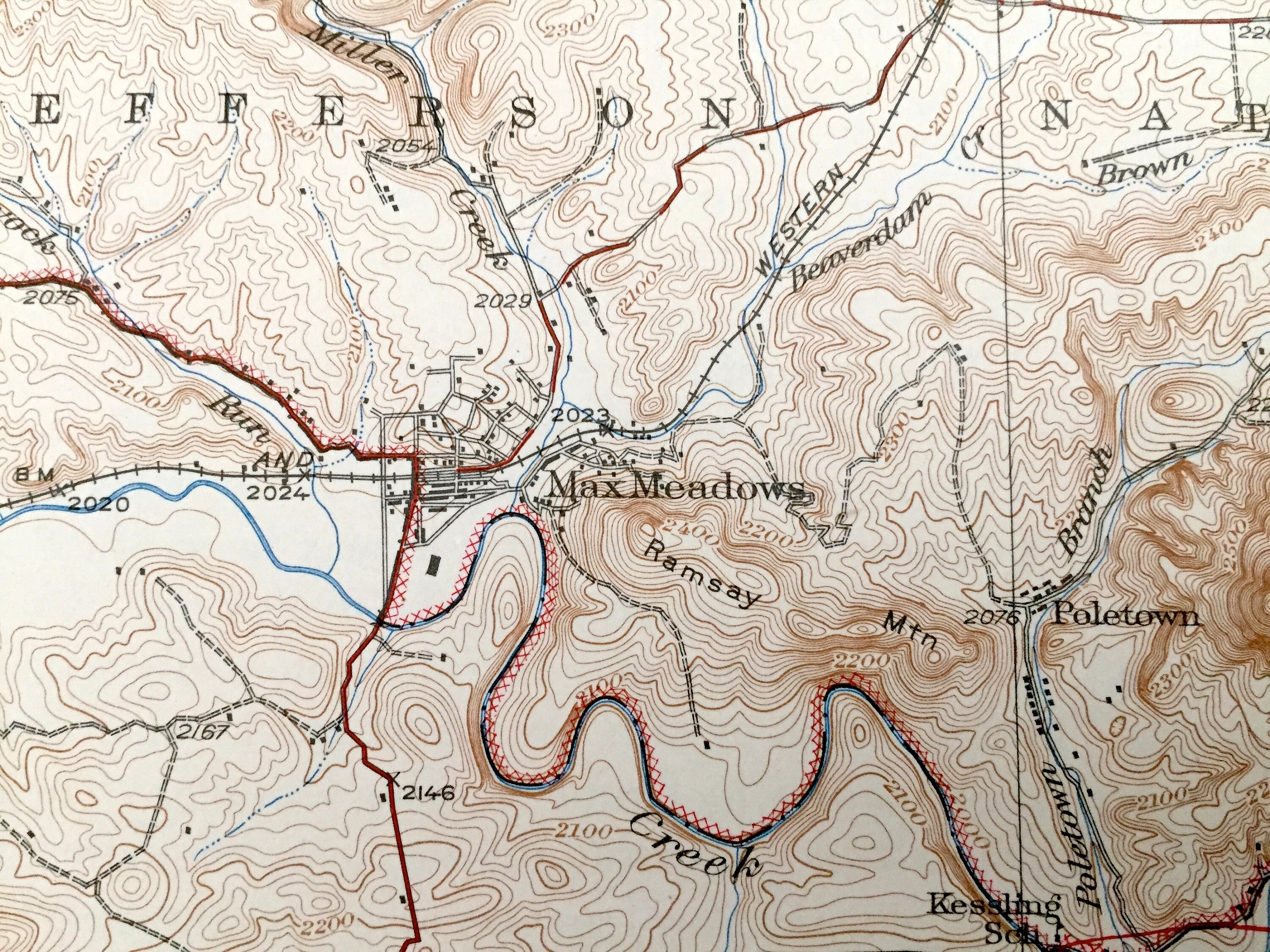 Antique Max Meadows Virginia 1930 US Geological Survey Etsy