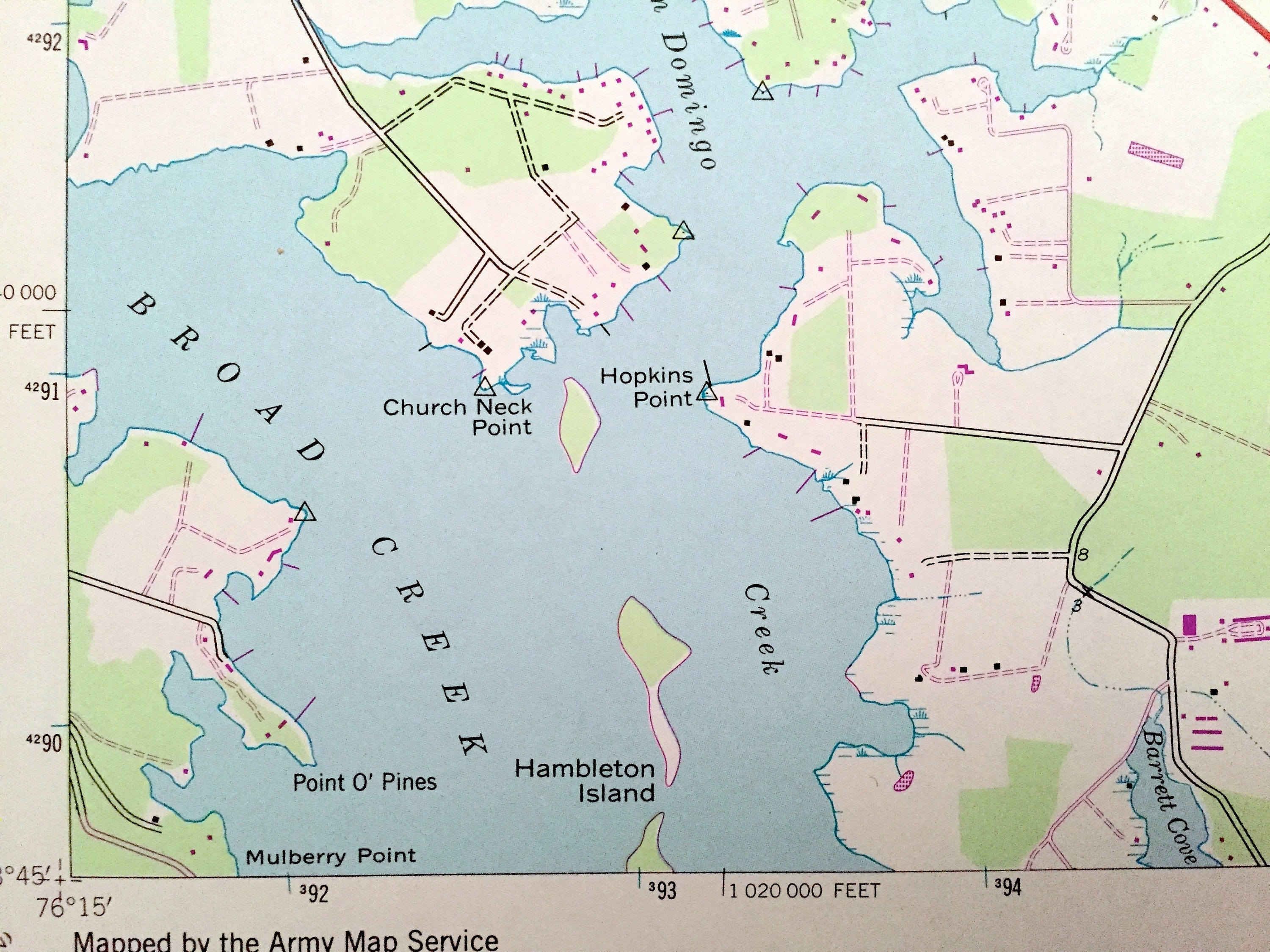 Antiguo St. Michaels Maryland 1942 Us Geological Survey Etsy