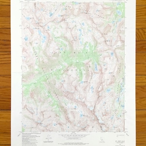 Antike Mt Abbot, Kalifornien 1982 US Geologische Dienst Topographische Karte - Inyo, Mono, Fresno County,Sierra Nevadas, John Muir Wilderness, CA