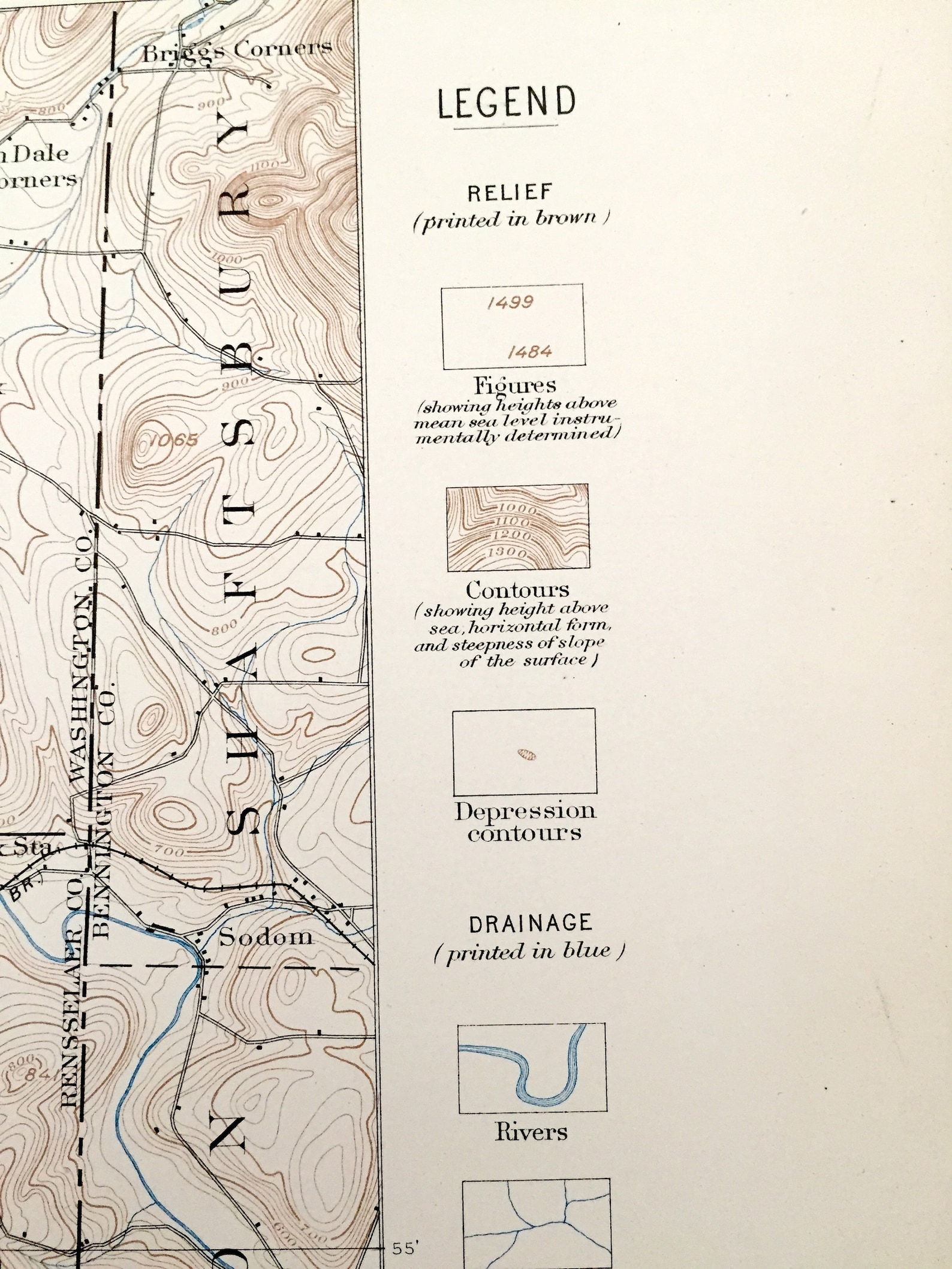 Antique Hoosick Falls New York 1897 US Geological Survey Etsy