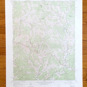 Antique Auburn, West Virginia 1964 Mapa topográfico del Servicio Geológico de EE. UU. - Doddridge, Ritchie, Gilmer County, Union, Southwest, Cove, Troy WV