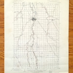 Antique Fargo, Dakota del Nord 1897 US Geological Survey Mappa topografica - Moorhead, Minnesota, Cass, Richland, Clay, Wilkin County, MN ND