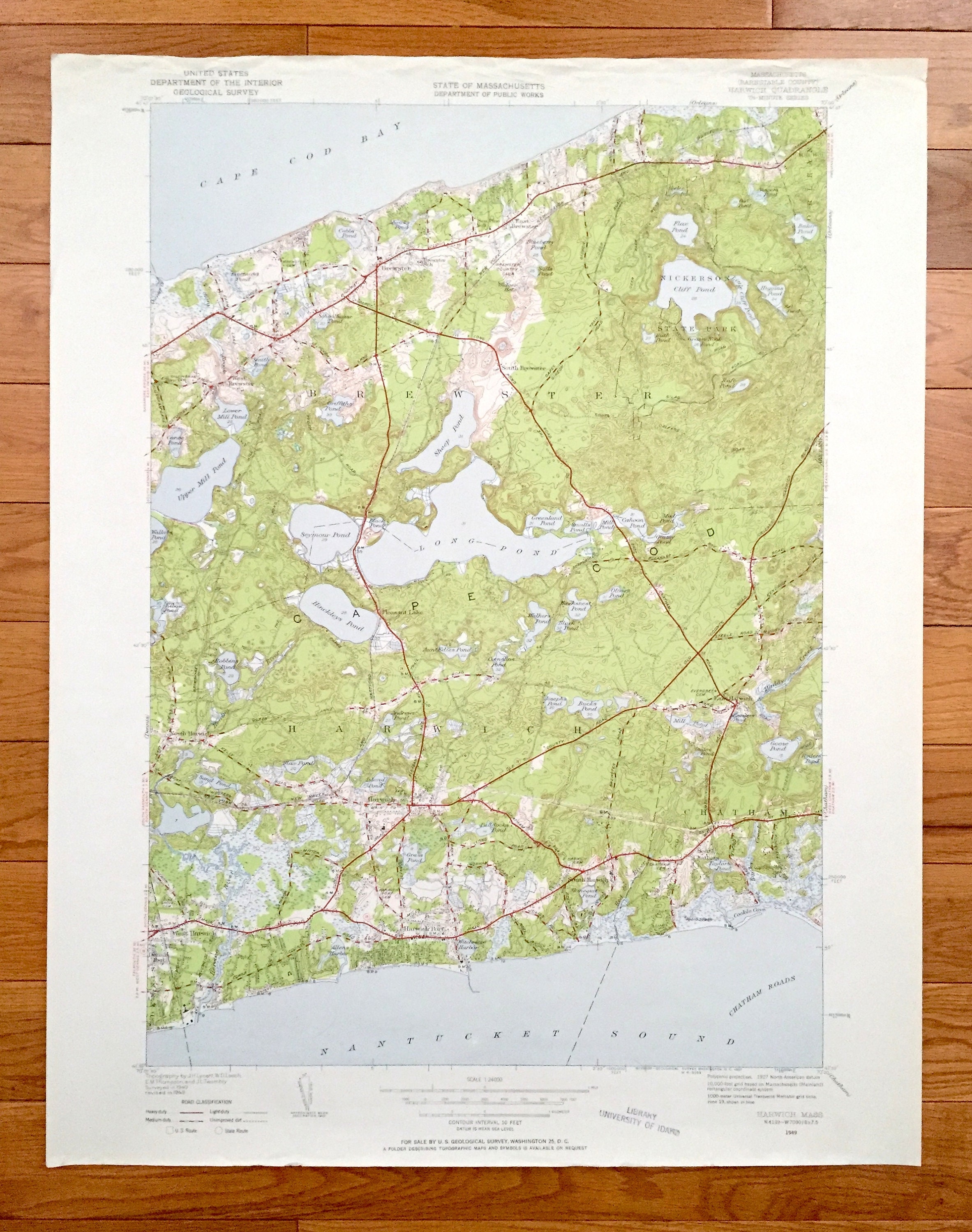 Antique Harwich Massachusetts 1949 US Geological Survey Etsy