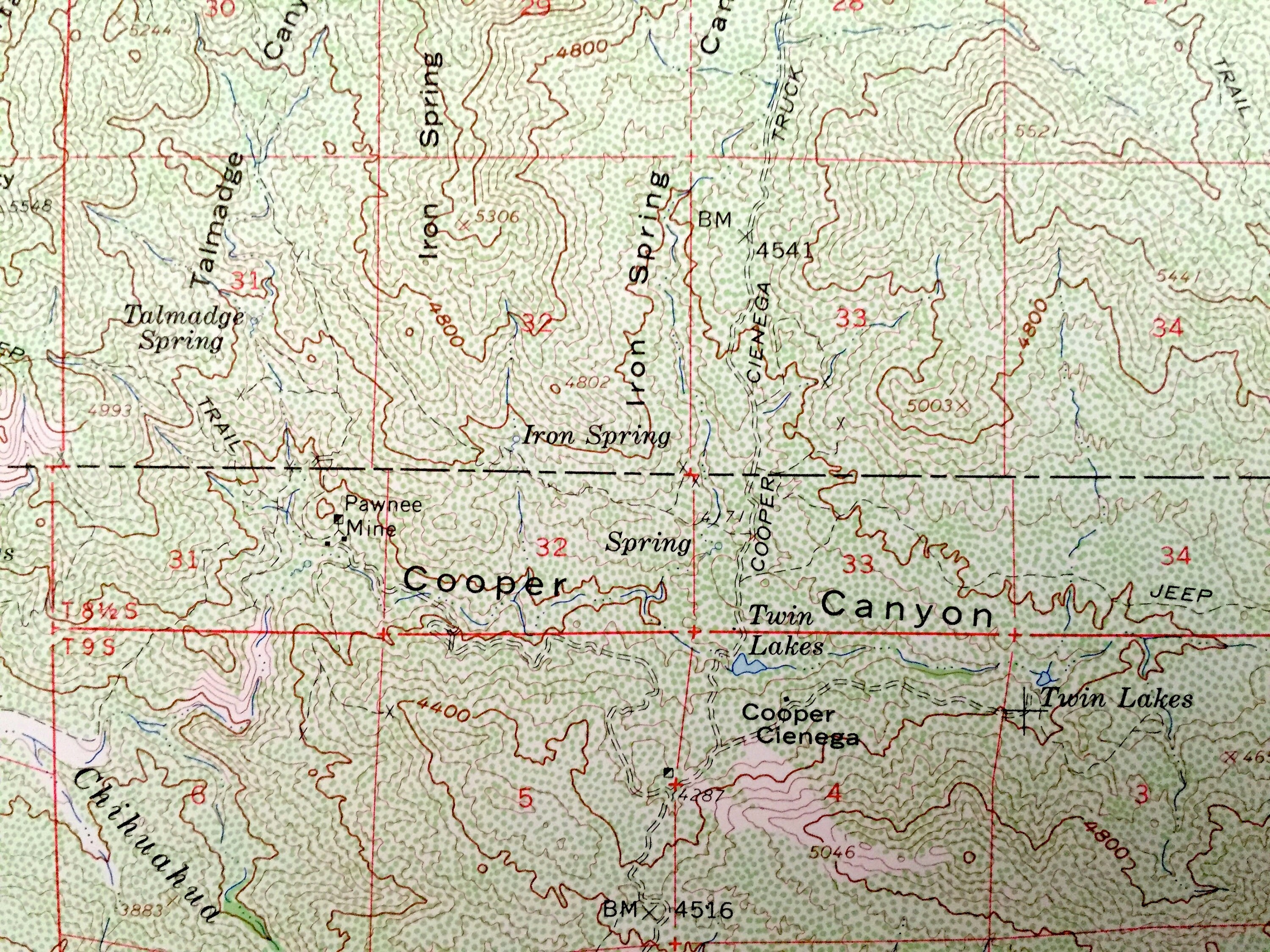 Antique Warner Springs California 1960 US Geological Survey Etsy