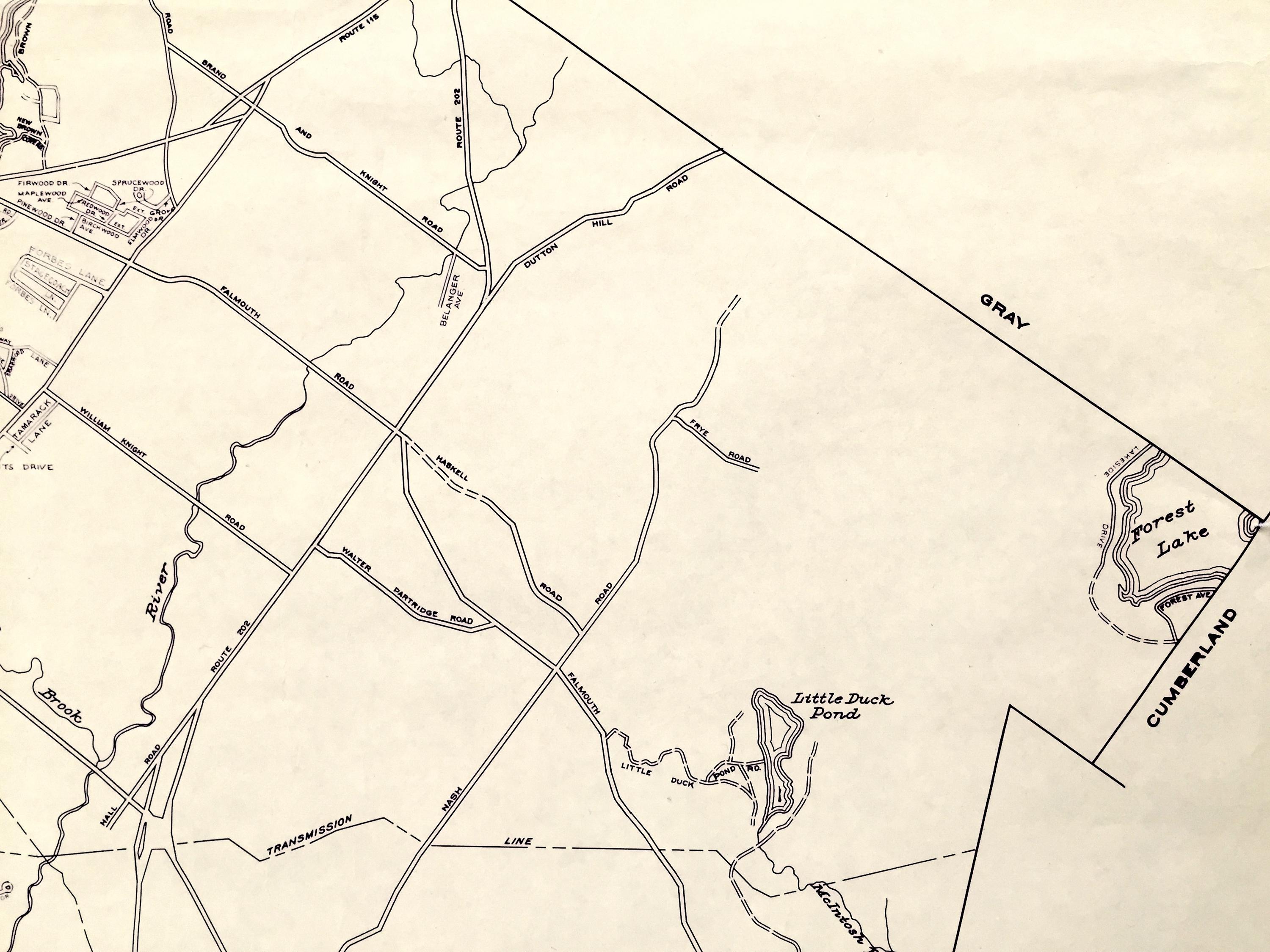 Antique 1963 Windham, Maine Map From James W Sewall Co. – Cumberland ...