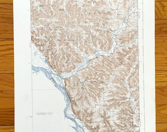 Antique Alma, Wisconsin 1932 US Geological Survey Topographic Map – Buffalo County, Modena, Nelson, Belvidere, WI, Wabasha County, Watopa MN