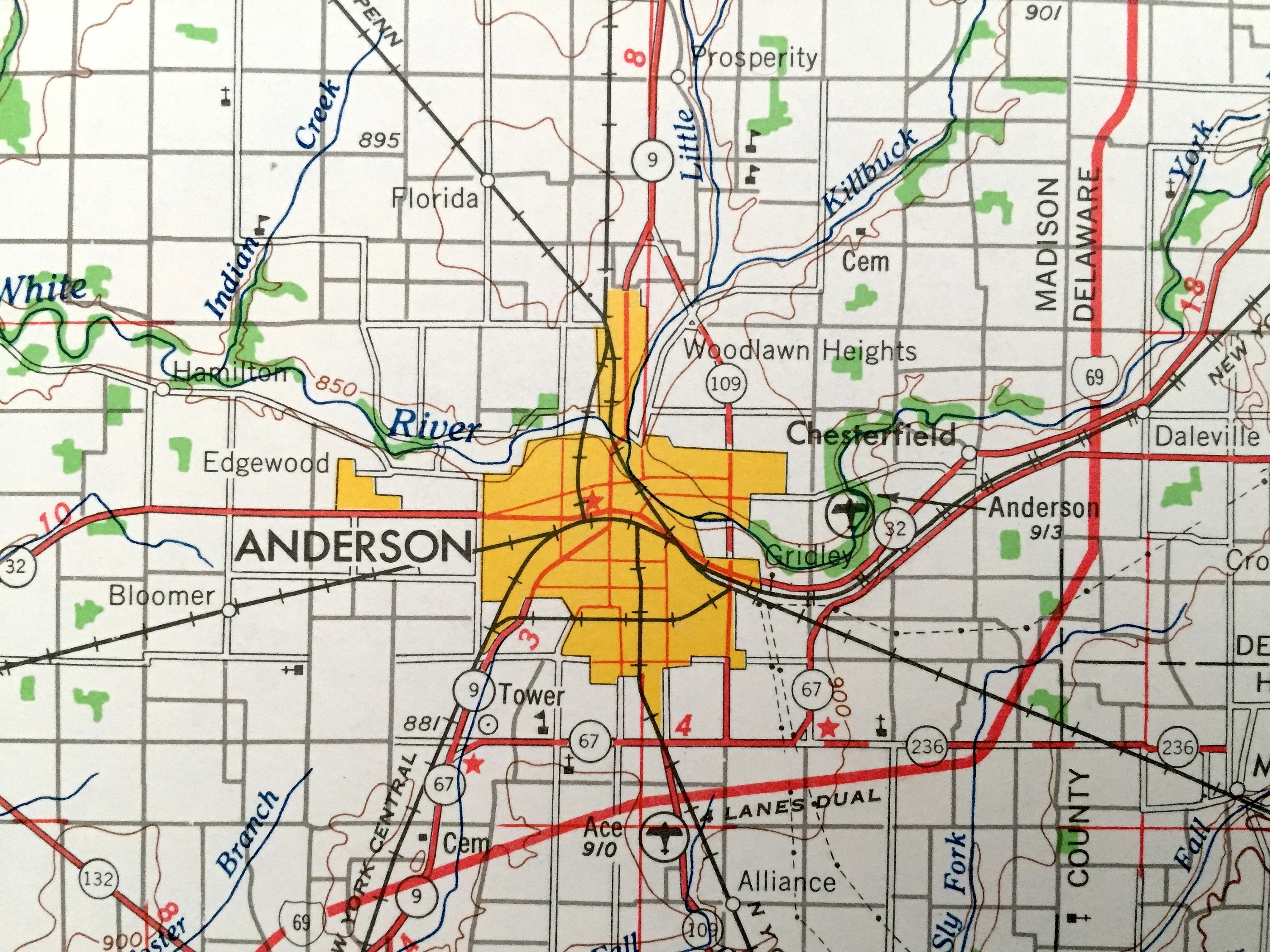 Antique Muncie Indiana 1953 US Geological Survey Topographic Etsy