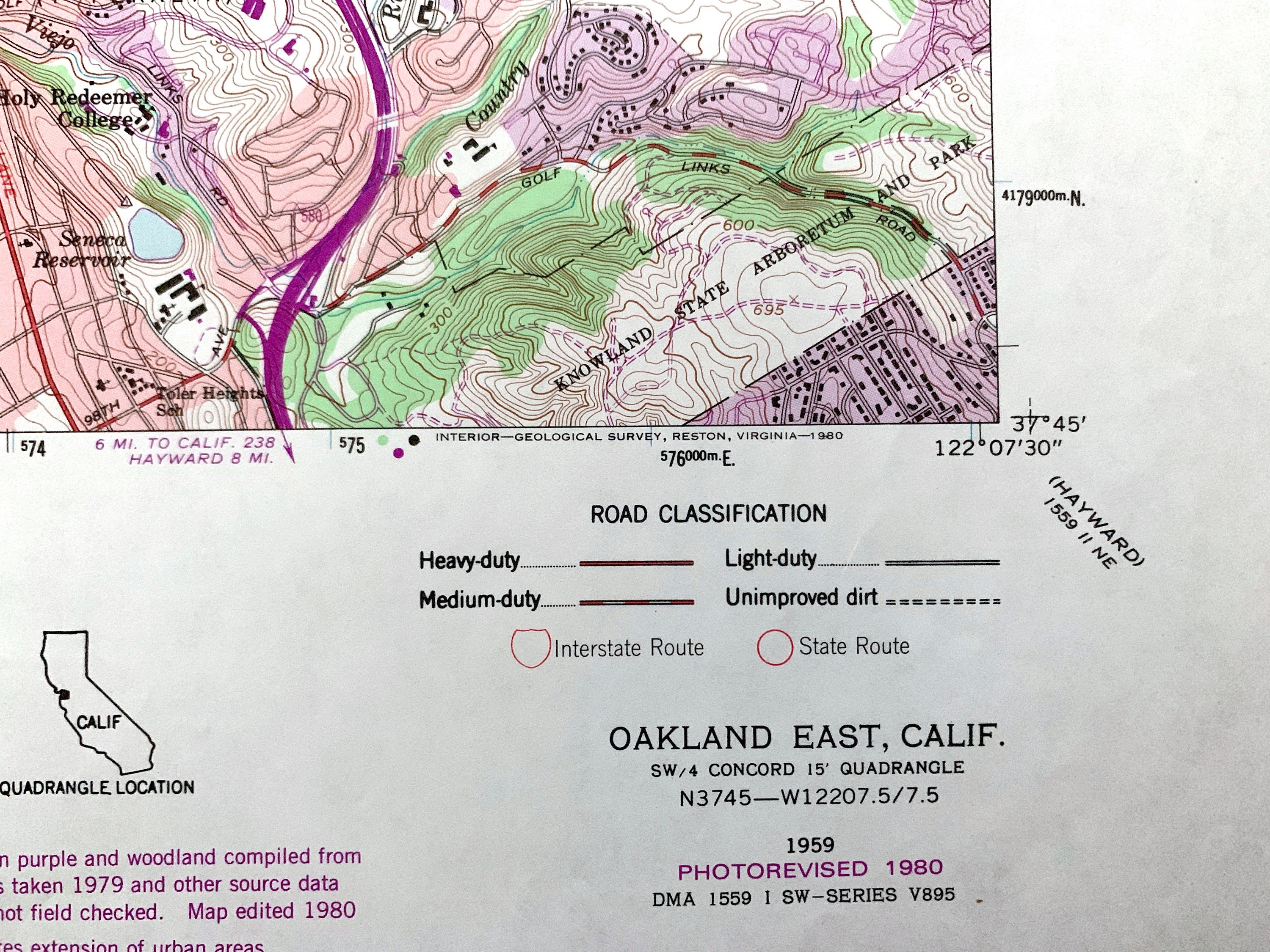 Antique Oakland, California 1959 US Geological Survey Topographic Map – San  Antonio, Alameda, Glorietta, Piedmont, Berkeley, Orinda Tidal CA - Etsy, image size:3000x2250