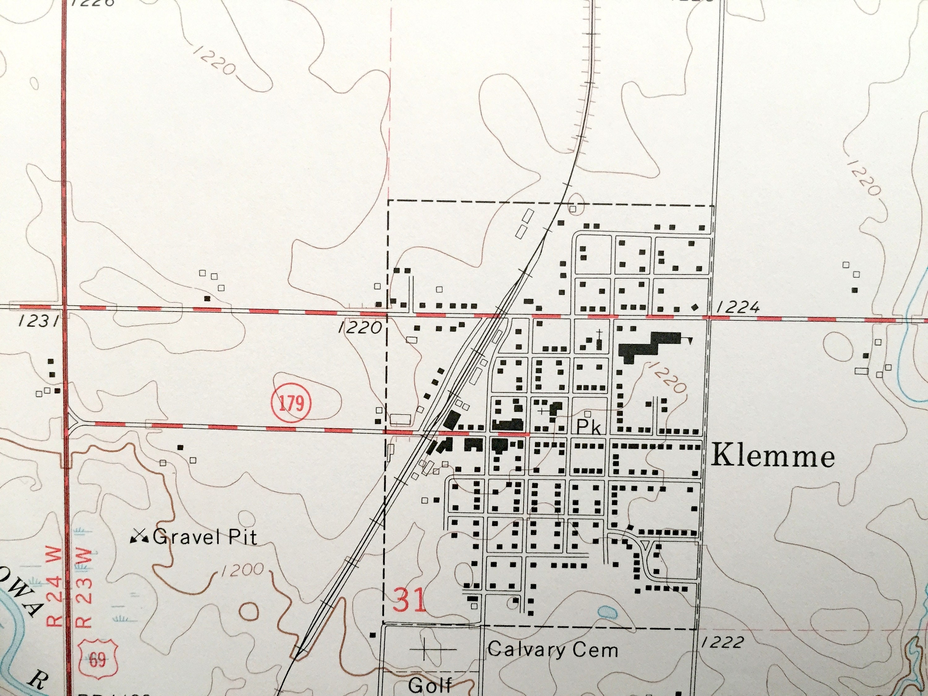 Antique Garner Iowa 1972 US Geological Survey Topographic Map Etsy