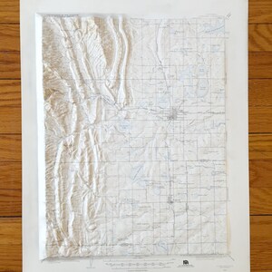 Antique Loveland, Colorado, carte topographique 3D en relief de l'USGS - Larimer, Weld, comté de Boulder, Berthoud, forêt nationale de Roosevelt, CO