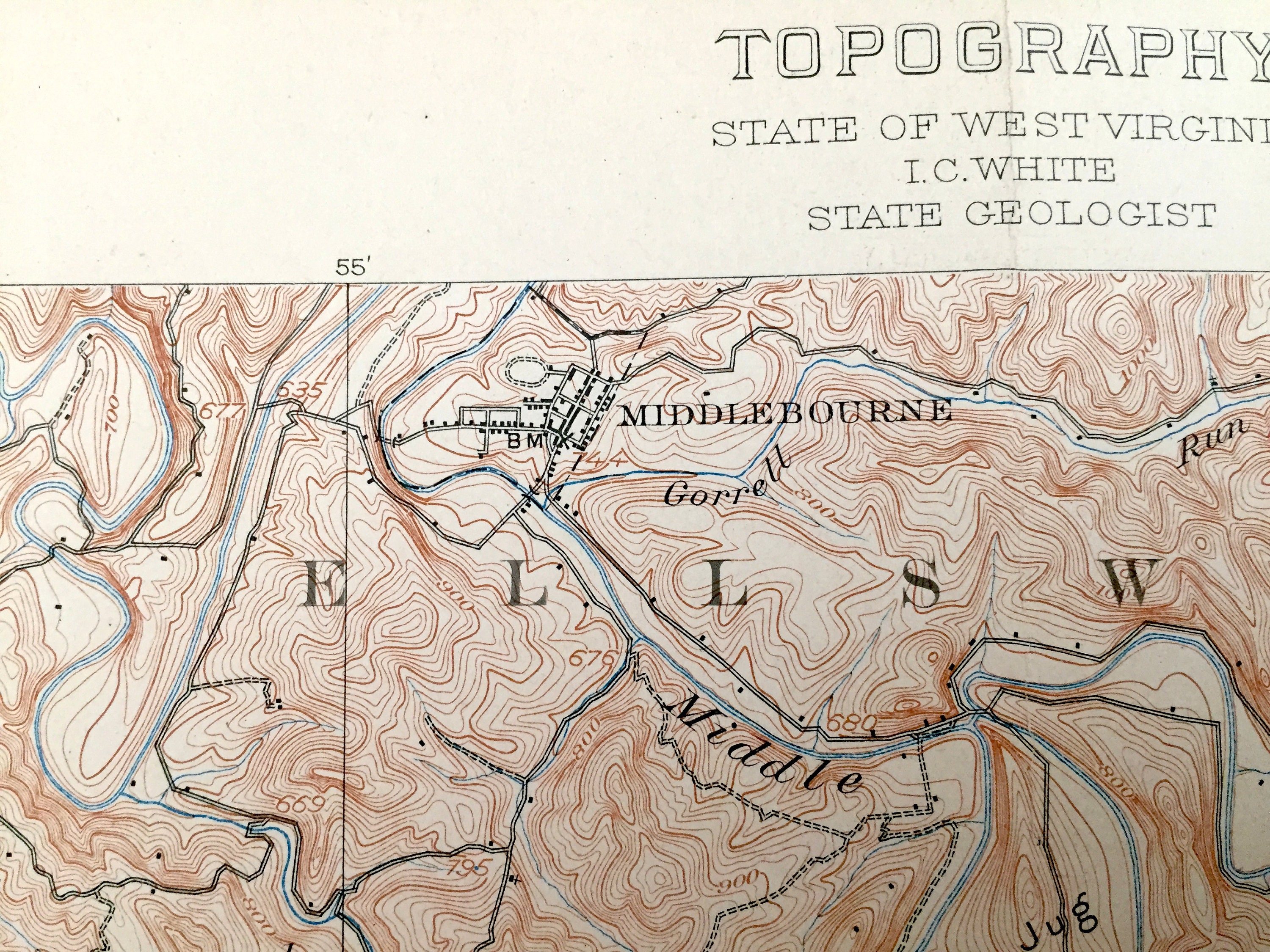 Antique West Union West Virginia 1905 US Geological Survey Etsy