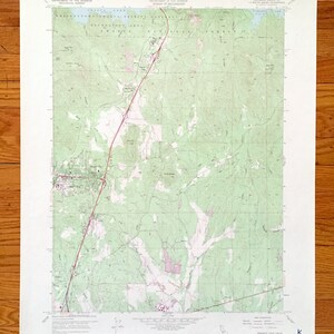Antique Project City, Californië 1957 US Geological Survey Topografische kaart - Shasta County, Central Valley, Whiskeytown Trinity National, CA