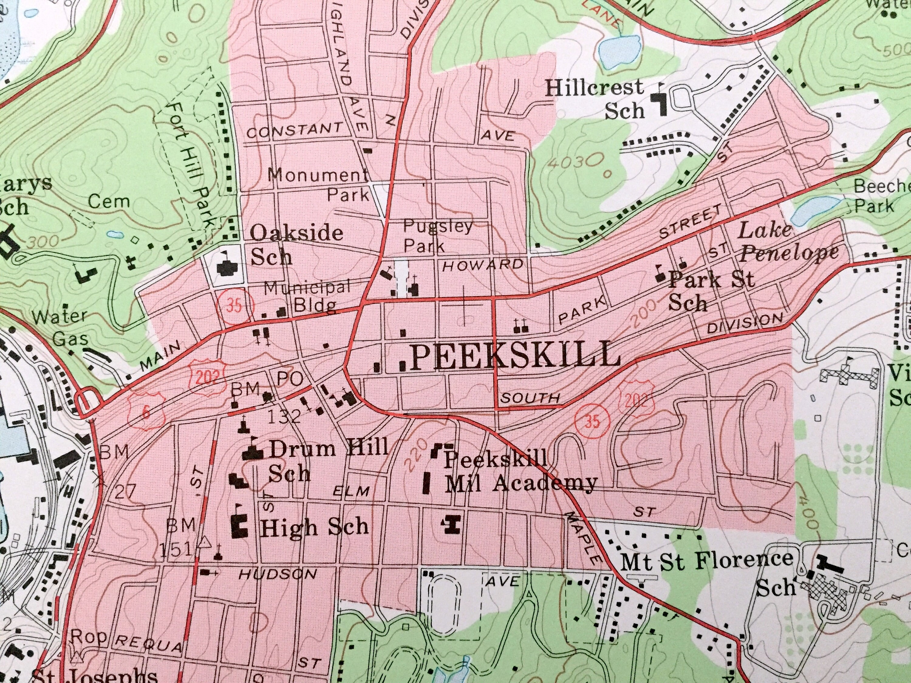Antique Peekskill New York 1957 US Geological Survey Etsy