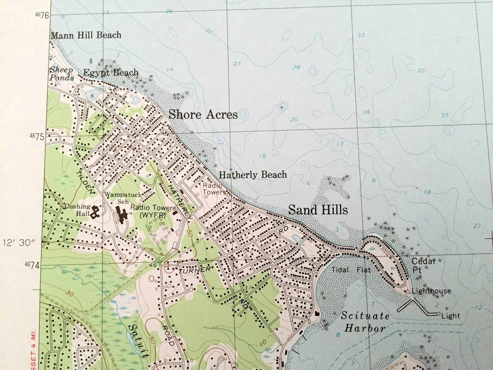 Antique Scituate Massachusetts 1974 US Geological Survey Etsy Italia