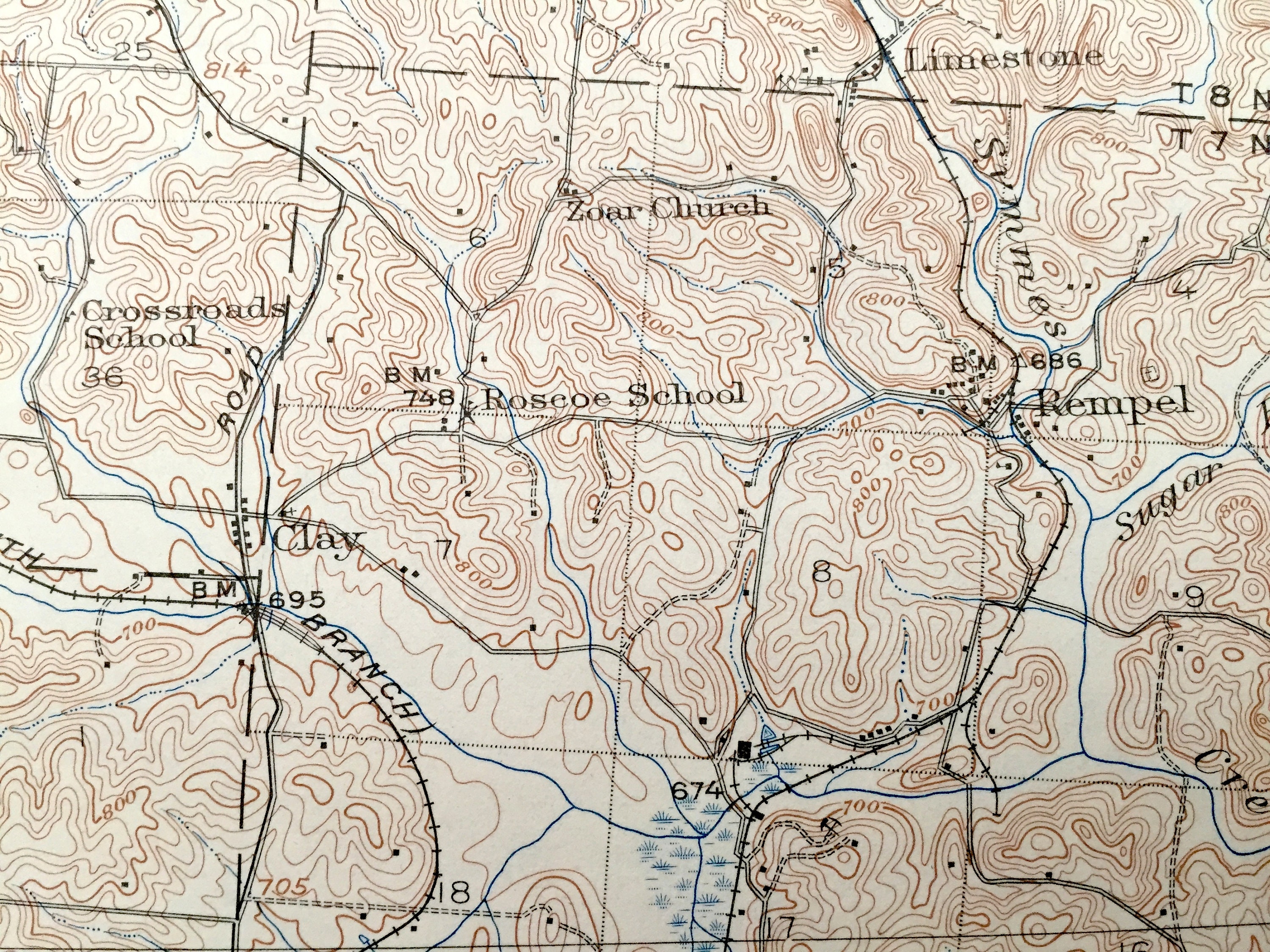 Antique Oak Hill Ohio 1912 US Geological Survey Topographic Etsy