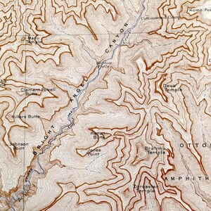 Antique Grand Canyon, Arizona 1903 US Geological Survey Topographic Map ...