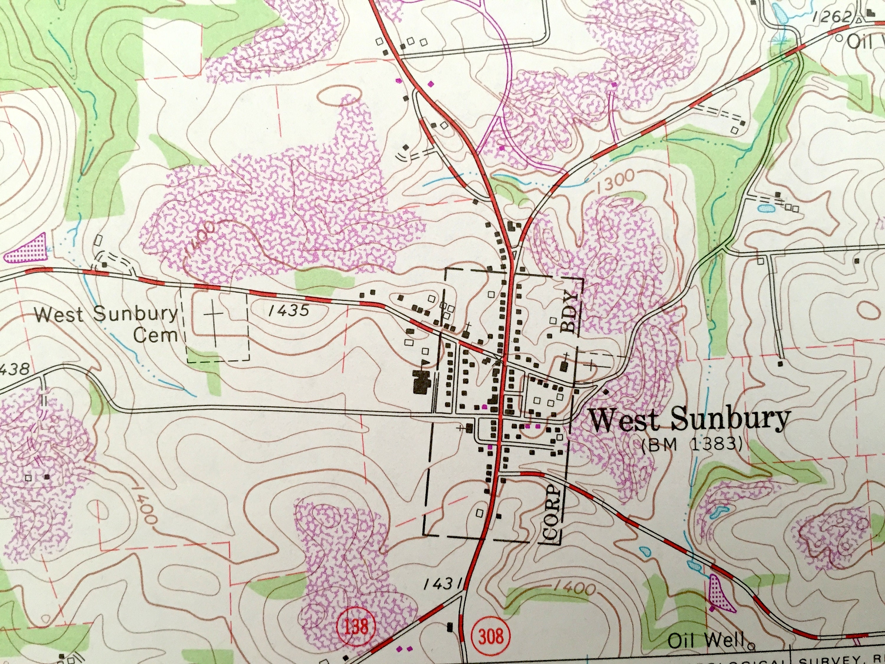 Antique West Sunbury Pennsylvania 1963 US Geological Survey Etsy