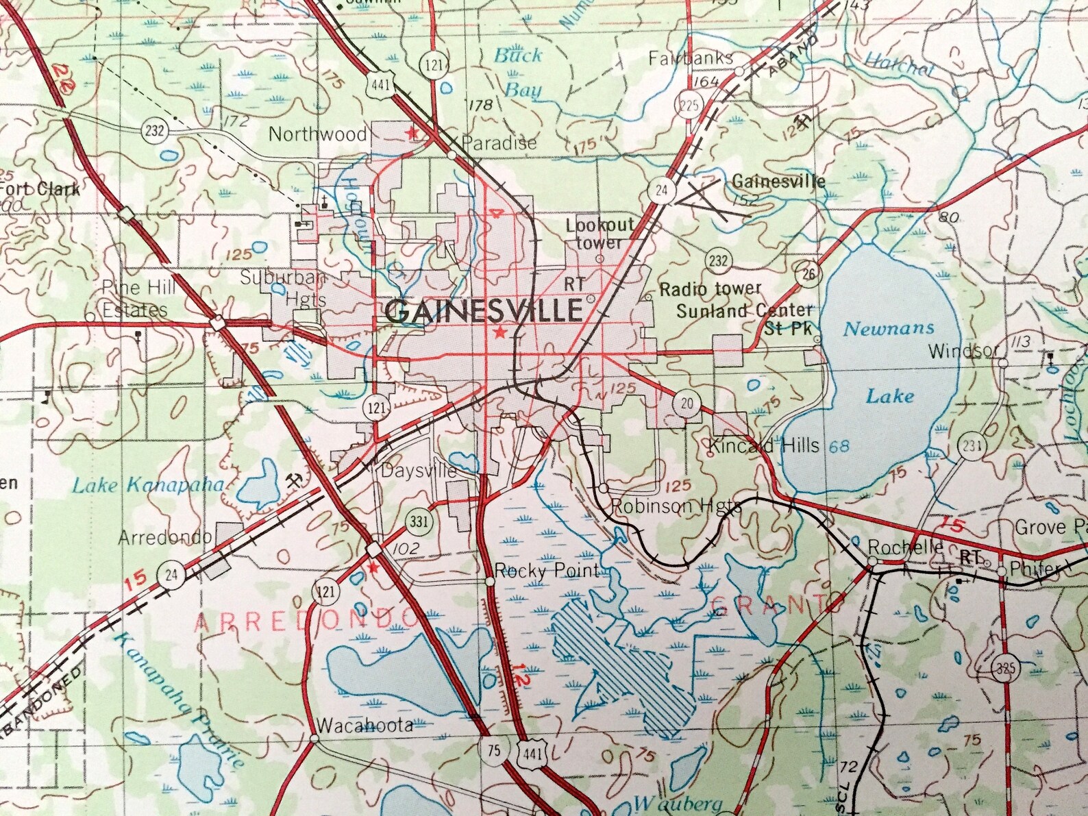 Antique Gainesville Florida 1954 US Geological Survey Etsy