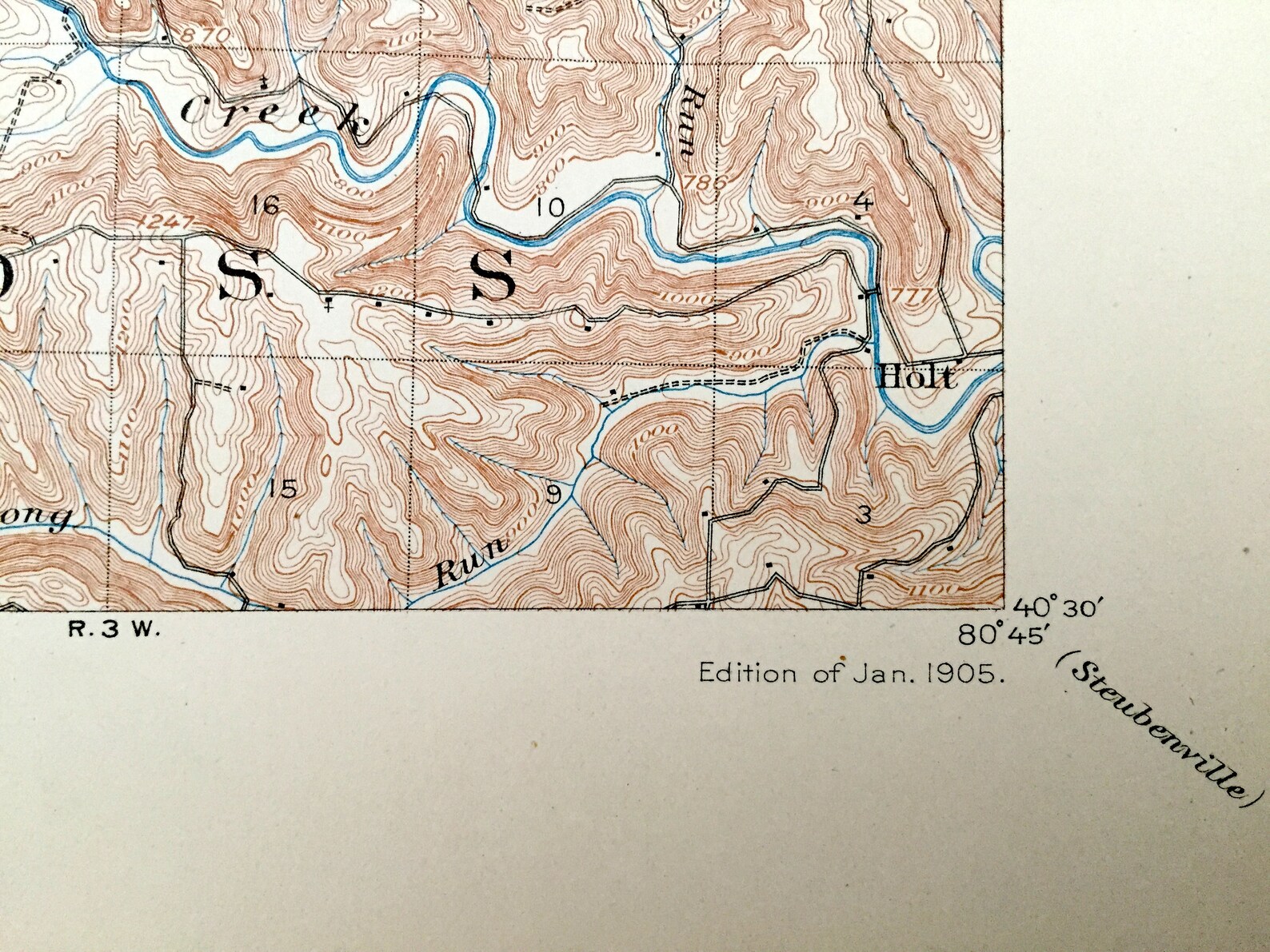 Antique Salineville Ohio 1905 US Geological Survey Etsy