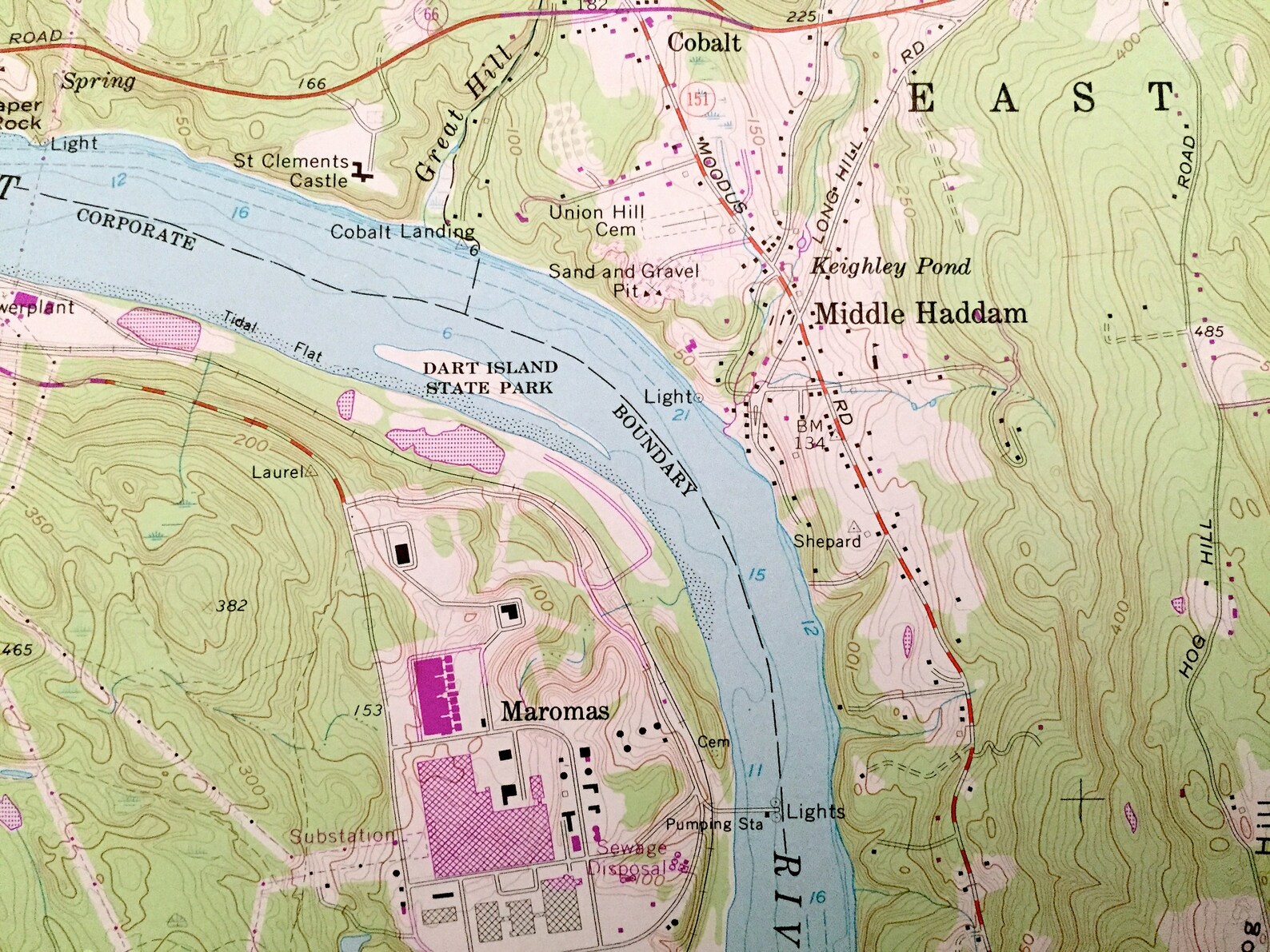 Antique Middle Haddam Connecticut 1961 US Geological Survey Etsy