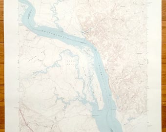 Antique Champlain, Virginia 1968 US Geological Survey Topographic Map – Oak Row, Layton, Leedstown, Horners, Foneswood, Rappahannock River