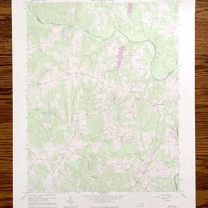 Antique Chula, Virginia 1966 US Geological Survey Topographic Map – Powhatan, Amelia County, Wildlife Management Area, Appomattox River VA