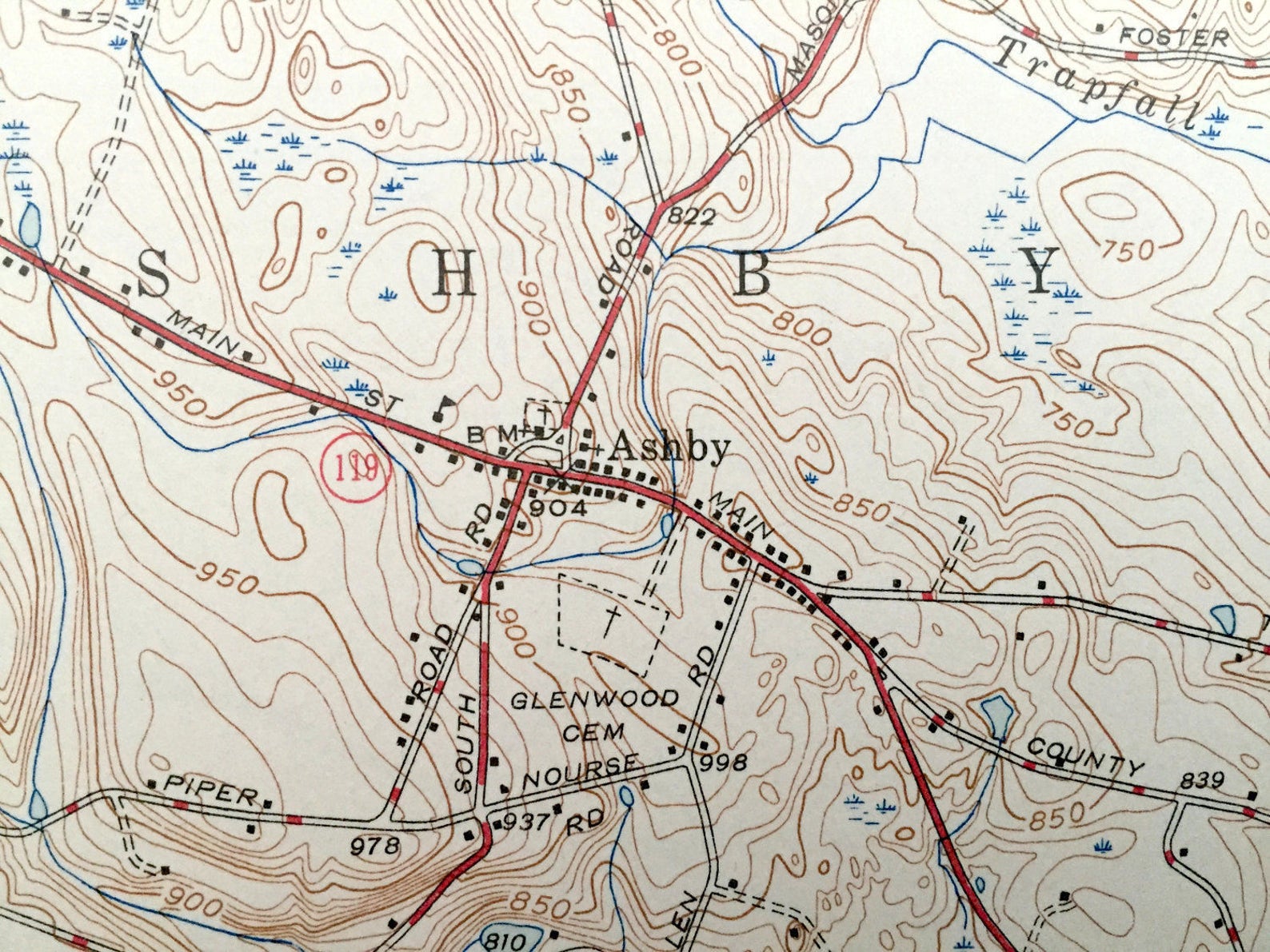 Antique Ashby Massachusetts & New Ipswich New Hampshire 1946 Etsy