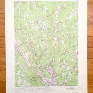 Antike Spring Hill, Connecticut 1953 US Geological Survey topographische Karte – Willington, Ashford, Storrs, Mansfield, Chaplin, Universität, Ct