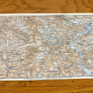 Antique 1911 Todtnau, Germany Map from Baedekers Guide Atlas – Baden-Württemberg, Steig, Saig, Bernau, Schlechtnau, Bernau, Hinter, Falkau