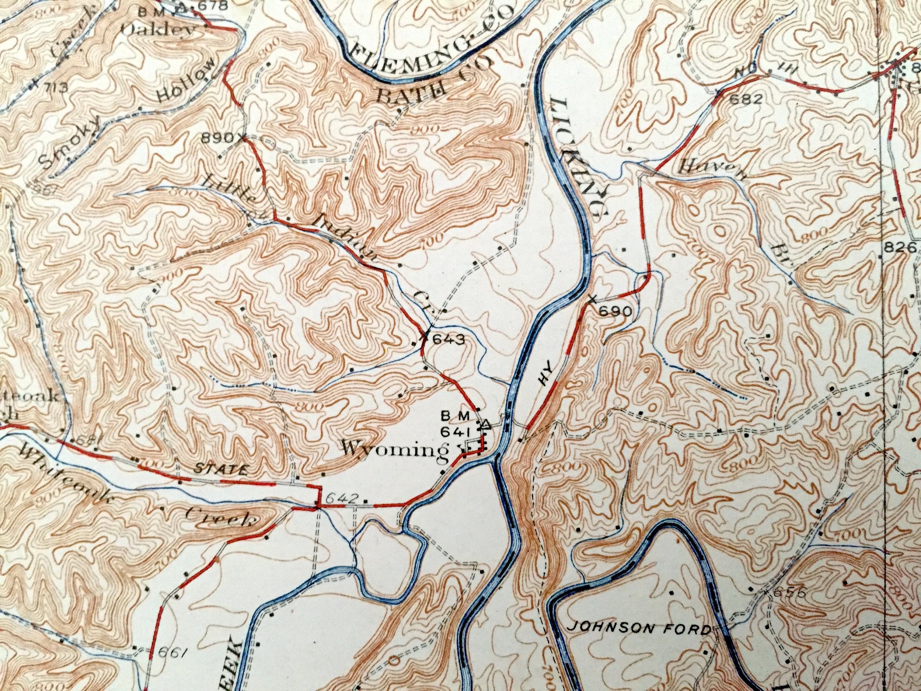 Antique Salt Lick Kentucky 1934 US Geological Survey Etsy México