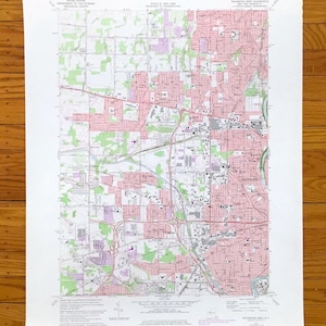 Antike Topographische Karte von Rochester West, New York 1971 – Monroe County, Griechenland, Barnard, Uptonville, Lincoln Park, Gates