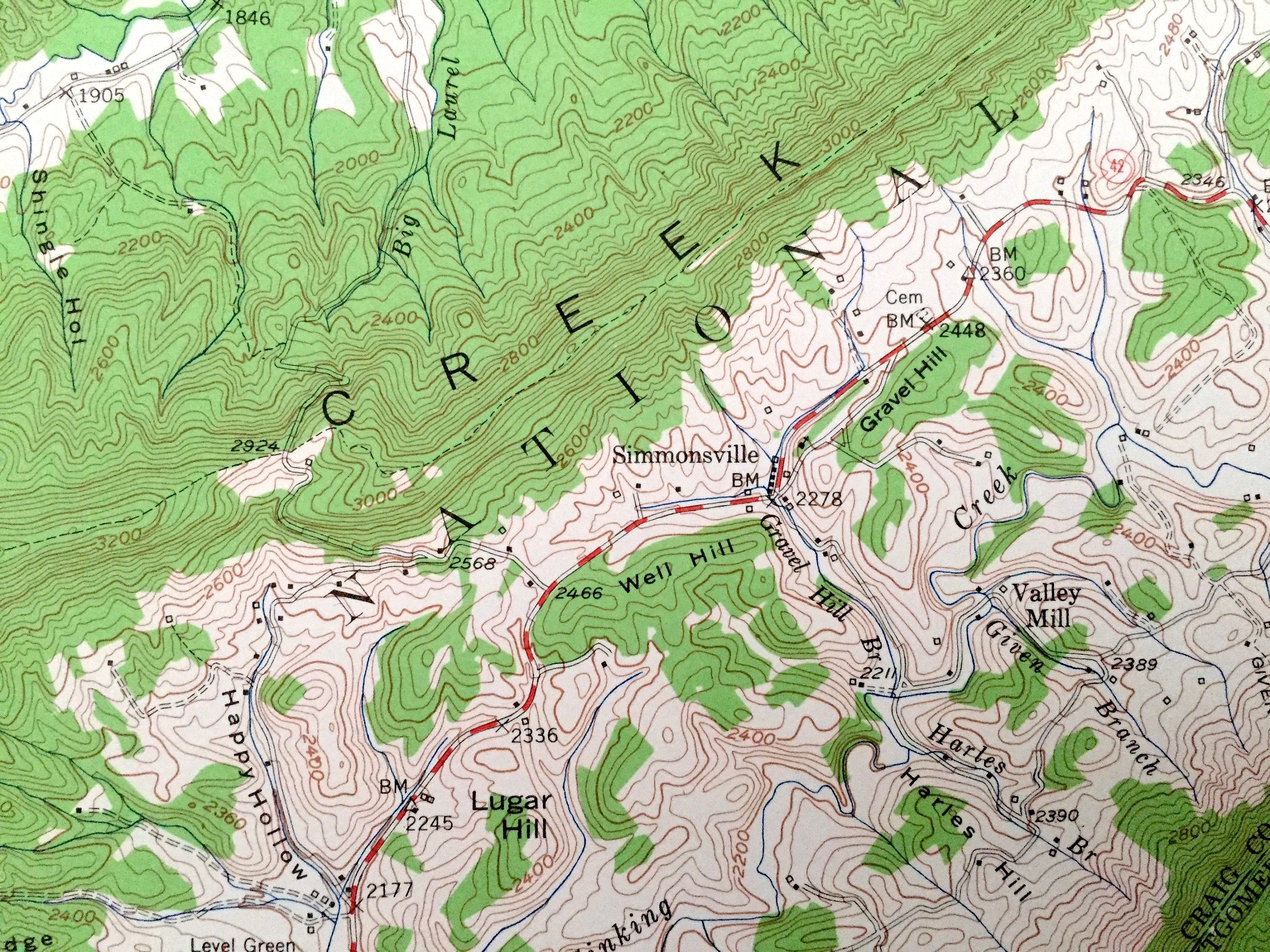 Antique Waiteville West Virginia 1951 US Geological Survey Etsy