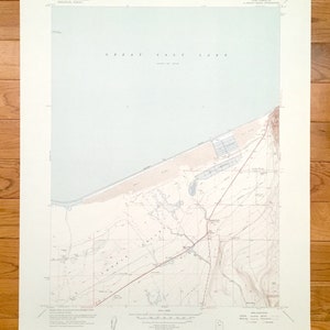 Antike große Salzsee, Utah 1955 US Geological Survey topographische Karte – Tooele County, Valley, Lake Point, Adobe Rock, Mühlenteich, Erda, UT