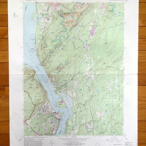 Antique West Point, New York 1957 CARTE TOPOGRAPHIQUE DE L’US Geological Survey – Orange, Dutchess, Comté de Putnam, Highlands, Philipstown, Beacon, NY