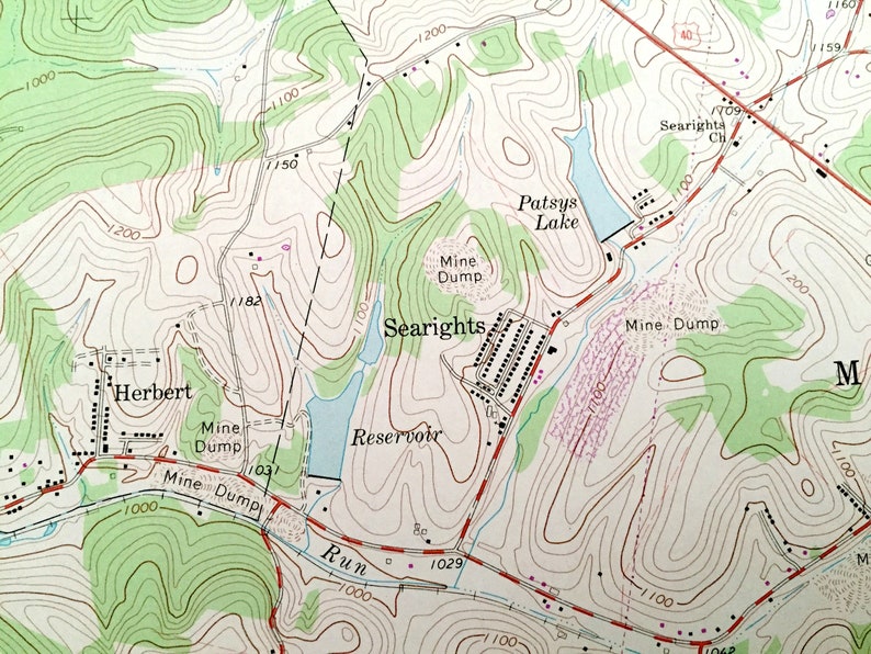 Antique New Salem Pennsylvania 1964 US Geological Survey Etsy