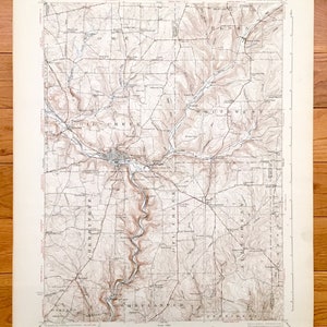 Antique Titusville, Pennsylvanie 1933 US Geological Survey Topographic Map - Rome, Eldred, Southwest, Cherry Tree, Oakland, Cornplanter, PA